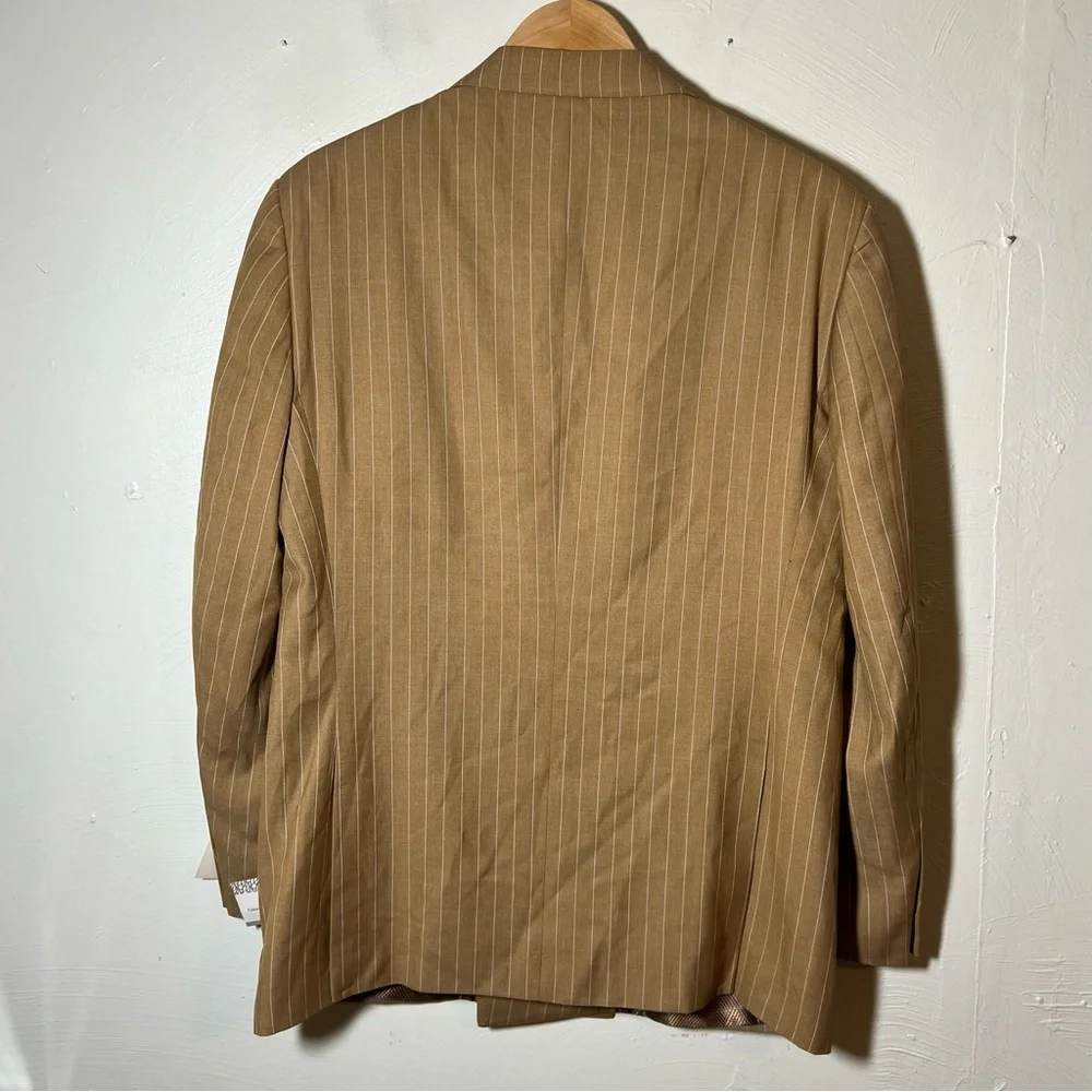 Vinci Philosophy Mens 38r Sport Coat Jacket New Camel Pinstripe